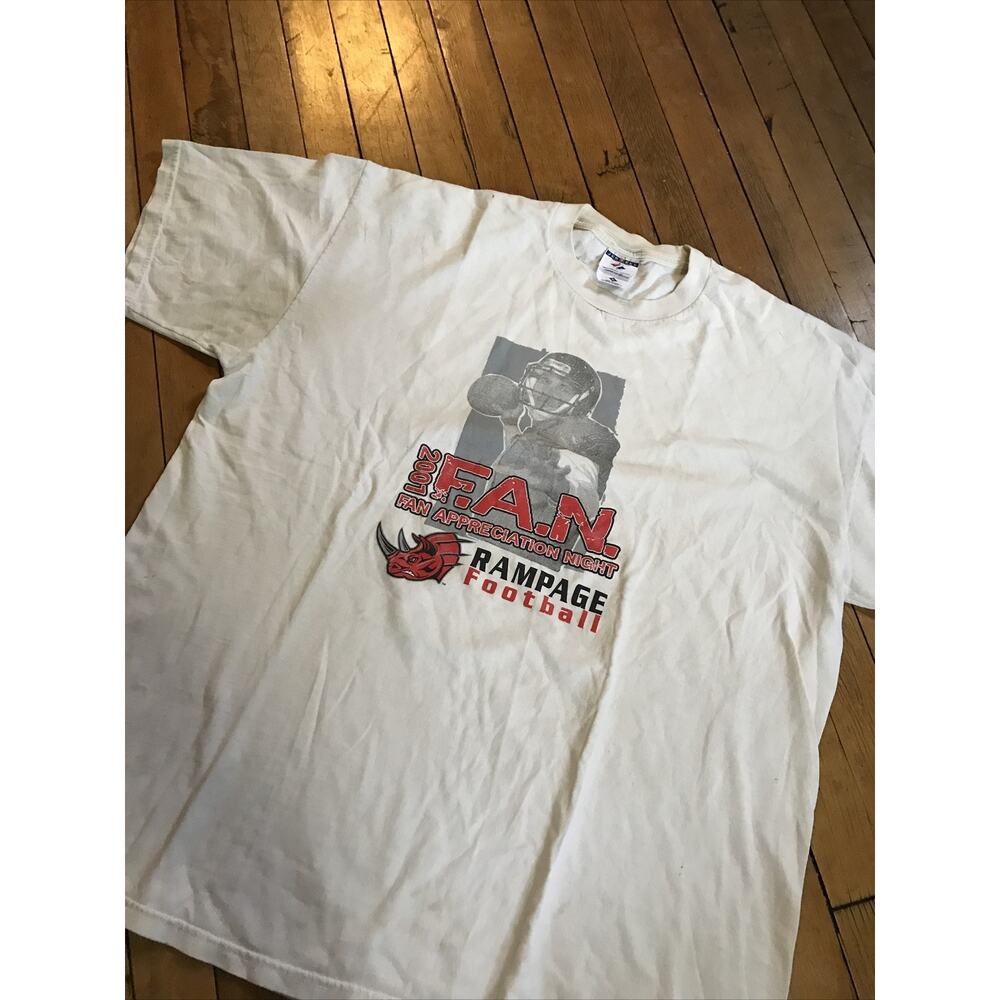 Grand Rapids Rampage AFL 2001 Fan Appreciation Night Tee By‎ Jerzees XL White - Picture 2 of 5